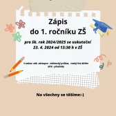 Zápis do 1. ročníku ZŠ Jeseník nad Odrou